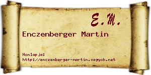 Enczenberger Martin névjegykártya